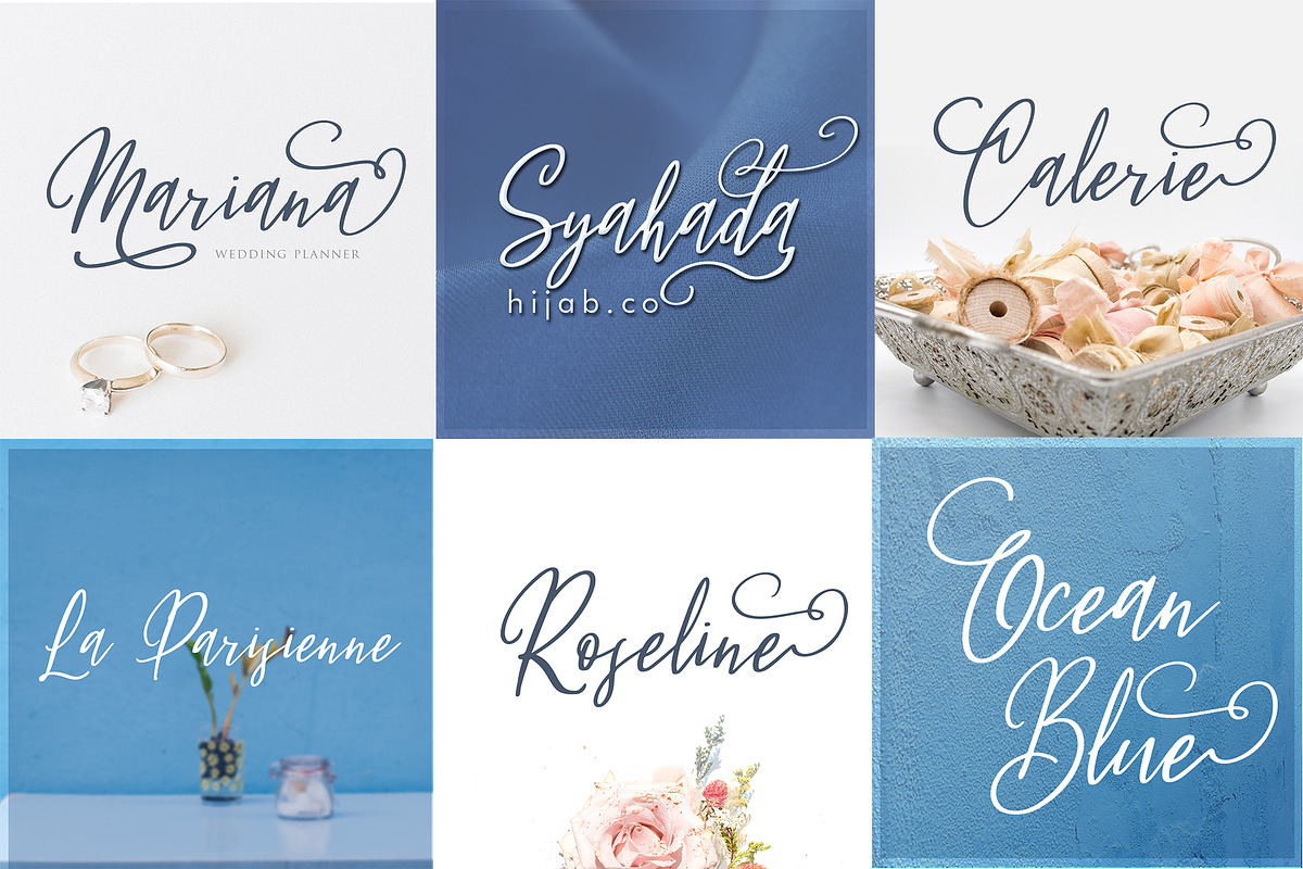 Fleur Bleue - Romantic Font preview 2