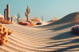 Beautiful desert with sand dunes, a Nature Photo by MistyDay