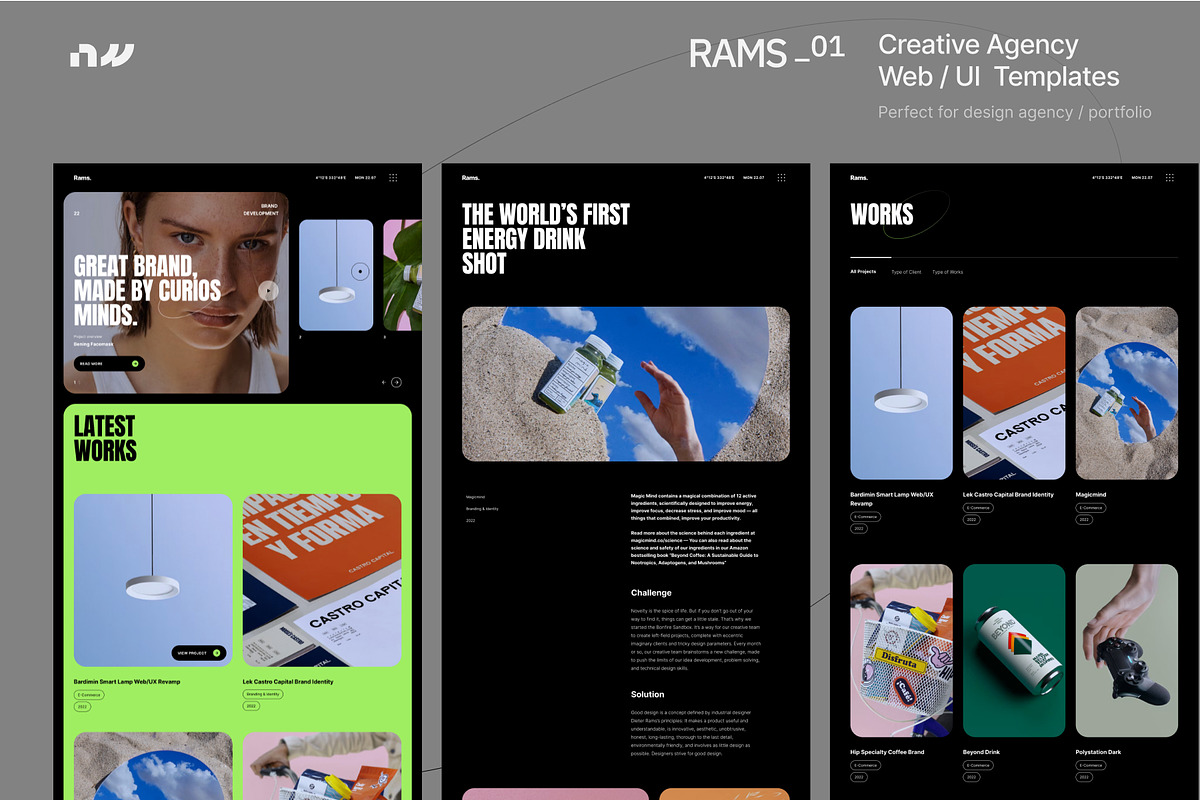RAMS - Creative Agency Web UI Kit, an UI Kit Template by neuwebz (Photo 6 of 6)