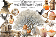 Neutral Halloween Clipart, an Illustration by Libby Wishes (Thumbnail 1 of 6)