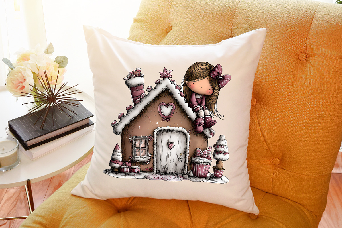 Whimsical Christmas Girl Clipart, an Illustration by Sublimation Artist (Photo 6 of 6)