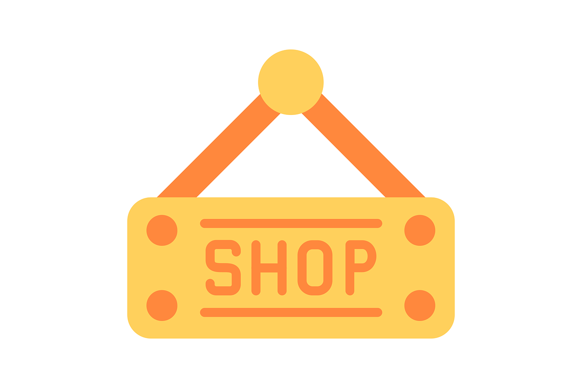 Shop Sign Flat Icon, a Duotone Icon by Pexelpy (Photo 2 of 2)