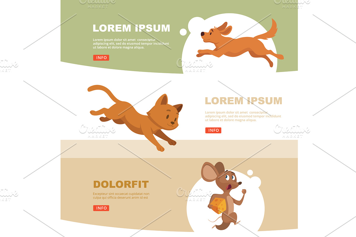 Cat and dog. playing pets on vector, an Animal Illustration by Onyx
