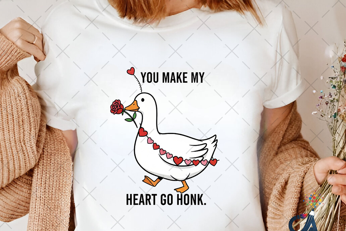 Funny Valentine Goose PNG, an Illustration by Creative Art (Photo 6 of 6)