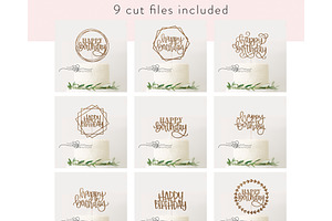 Happy Birthday Cake Topper Bundle