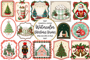 Christmas Frames Sublimation, an Illustration by OK Design