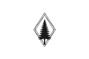 Geometric Pine Tree Emblem Bundle, an Illustration by Creativeshirt (Thumbnail 11 of 31)