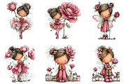 Whimsical Spring Fairy Rose Clipart, an Illustration by CraftArtStudio (Thumbnail 3 of 6)