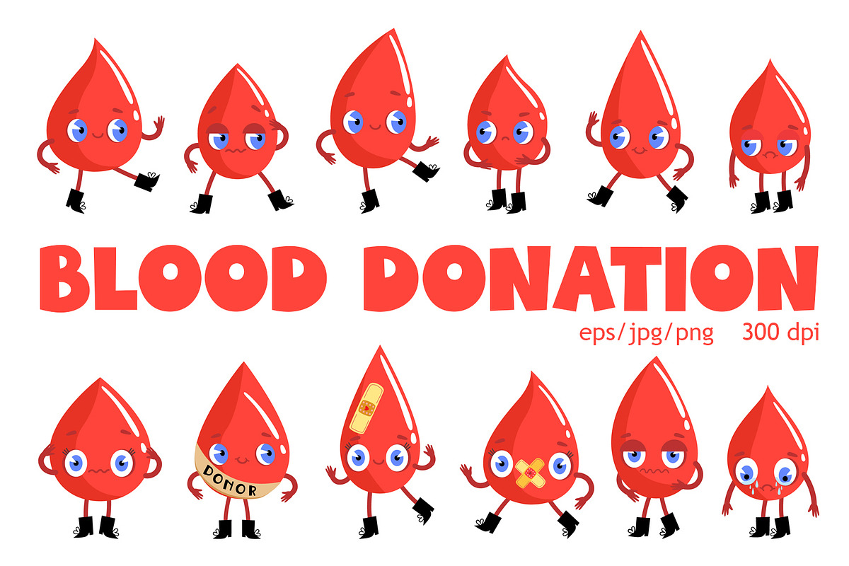 Blood Drop Characters Clipart Medic, a Healthcare Illustration by the_myro (Photo 1 of 14)
