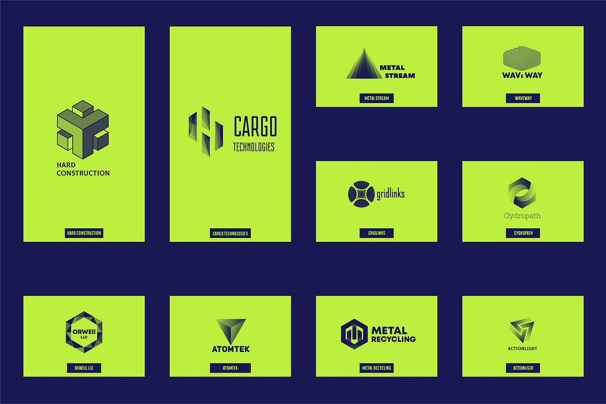 Tech & abstract logopack, a Branding & Logo Template by airunreal (Photo 6 of 8)