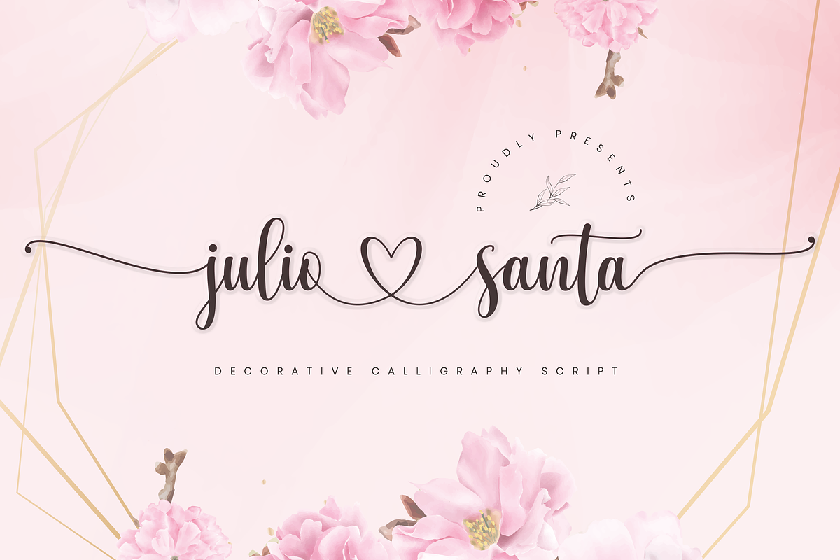 Julio Santa - Romantic Script Font, a Script Font by Namara Creative Studio (Photo 1 of 14)