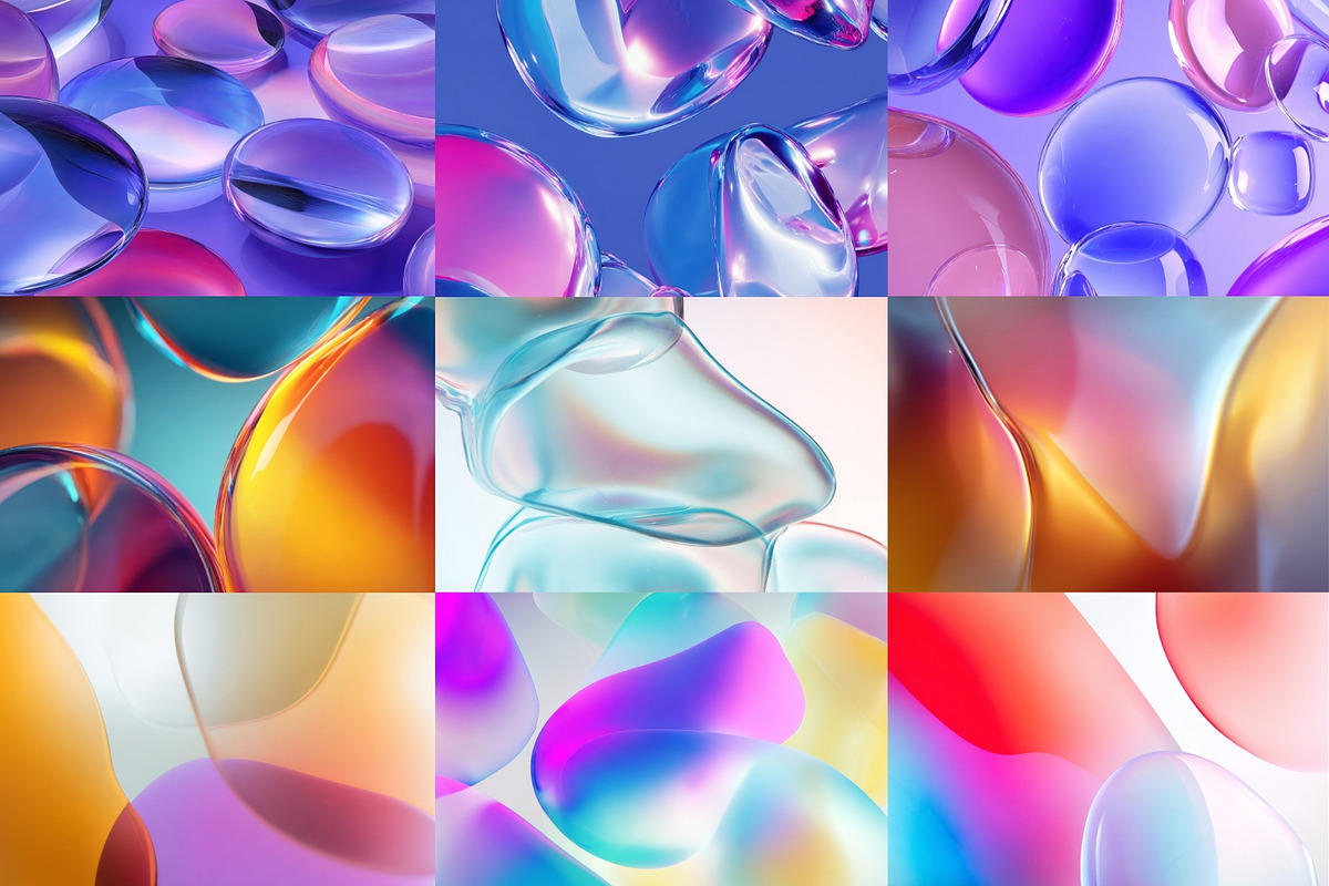 Abstract Liquid Glass Wallpapers, a Wallpaper Graphic by HipFonts (Photo 3 of 10)