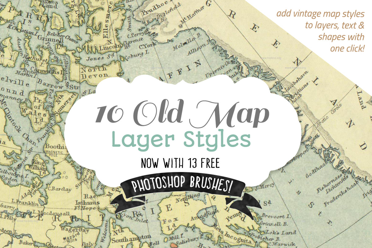Vintage Map Styles + bonus brushes