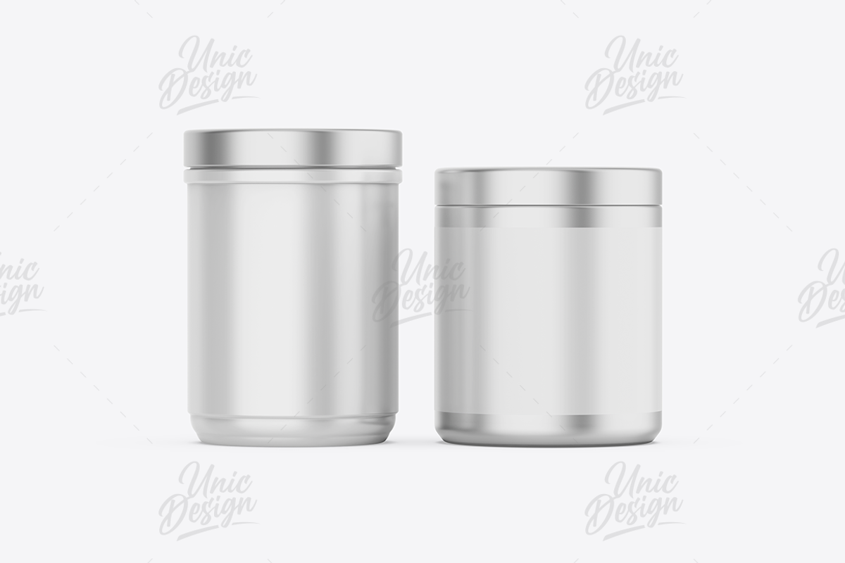 Supplement Jars Mockup, a Cups & Container Mockup by UnicDesign (Photo 2 of 3)