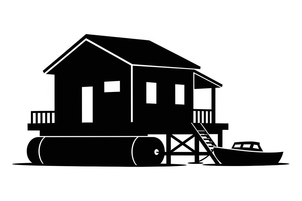50 Flooded Home Silhouette Bundle, an Illustration by Designs_River (Photo 2 of 51)