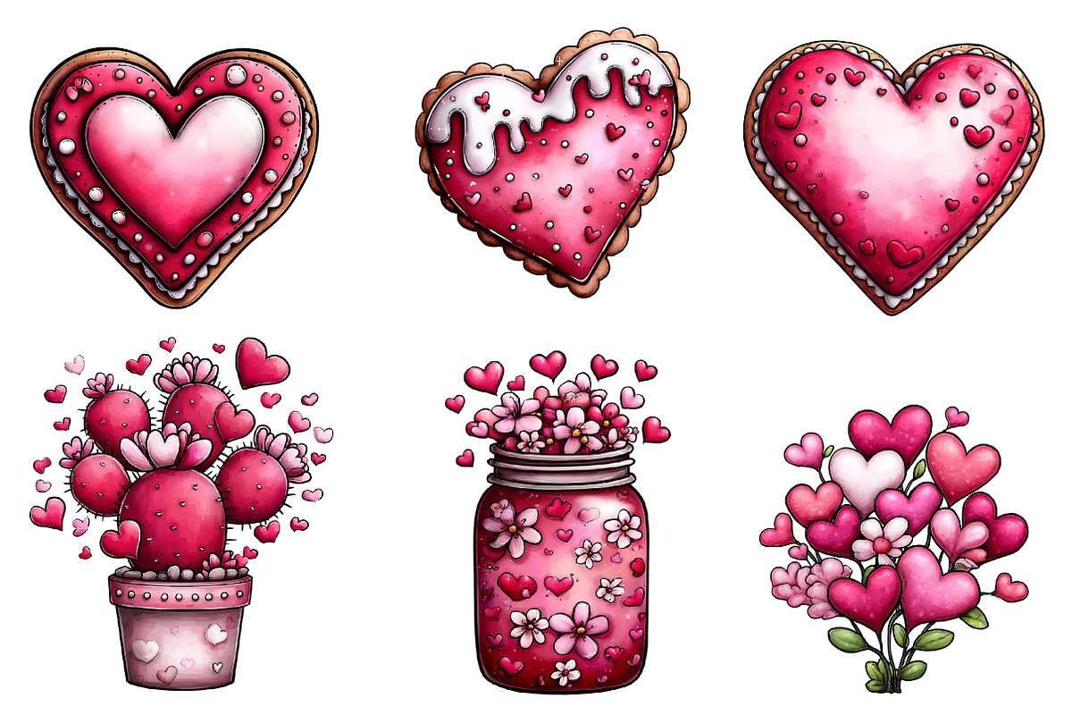 cute-valentine love valentine clipar, an Illustration by CreationArt (Photo 5 of 5)
