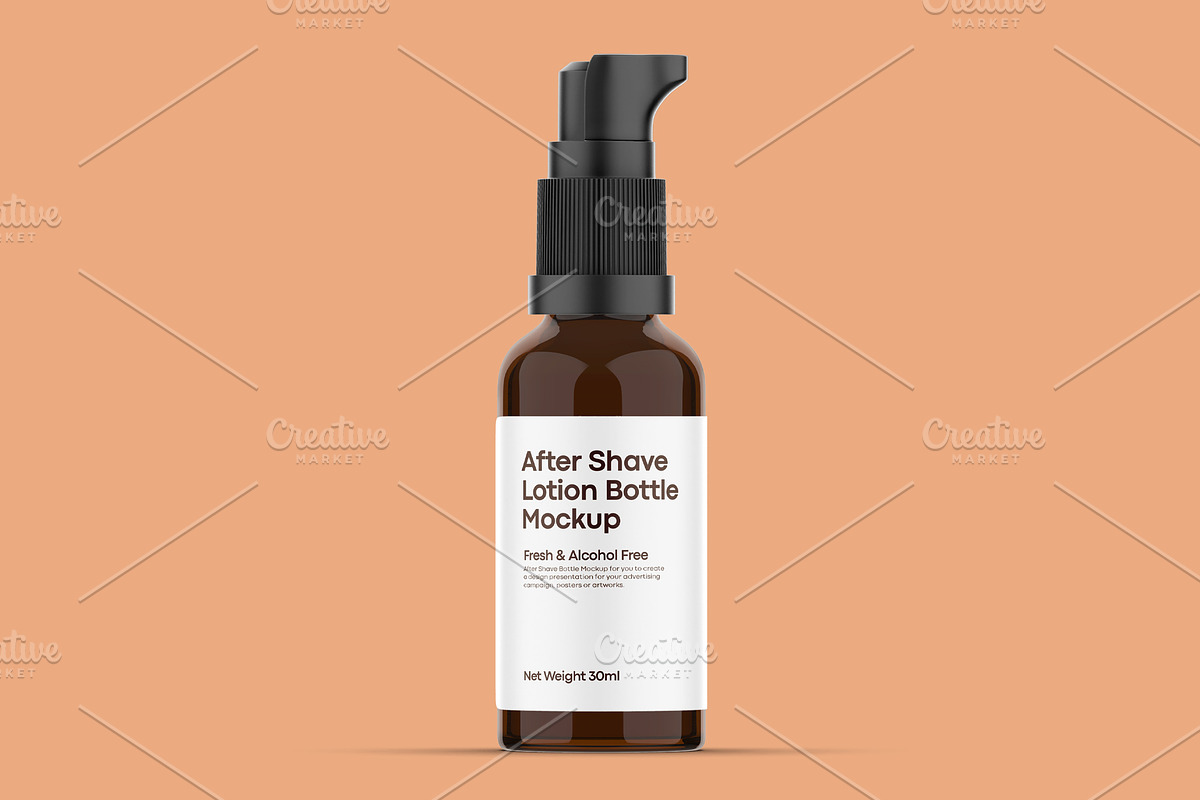 After Shave Lotion Bottle Mockup, a Packaging Mockup by Dev.Rawat21 (Photo 2 of 4)