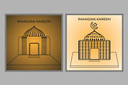 Ramadan Kareem Mosque Greeting Card, a Decorative Illustration by Lakhan1998 (Thumbnail 2 of 6)