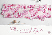 Sherbet | Watercolor roses patterns, a Pattern Graphic by Tanya Vollar (Thumbnail 11 of 11)
