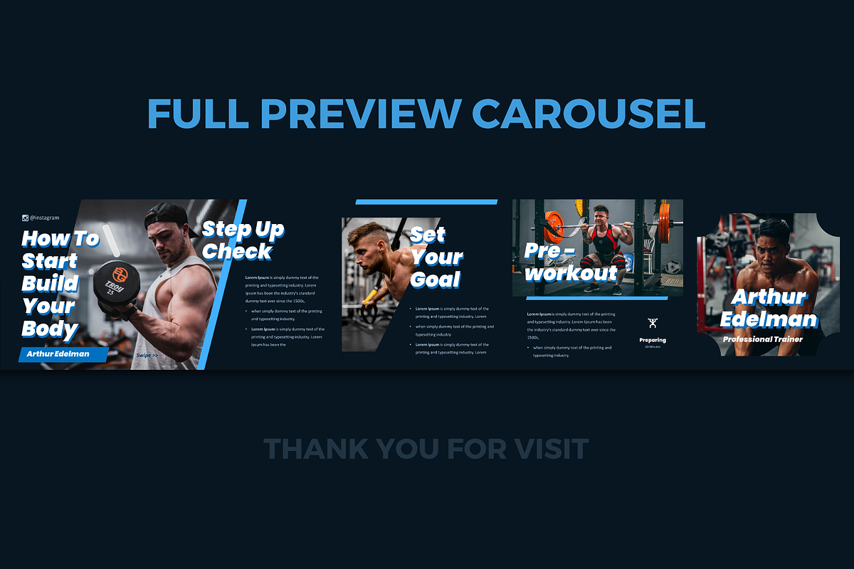 Fitness trainer social media templat, a Social Media Template by rivatxfz (Photo 3 of 4)