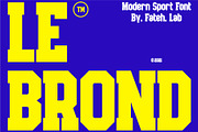Le Brond | Modern Sport Font, a Sans Serif Font by Fateh.Lab (Thumbnail 1 of 12)