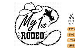 My First Rodeo Svg, Png Cowboy Baby