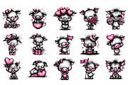 Valentine Pig, Cute Animal Clipart, an Illustration by DreamArtGraphic (Thumbnail 2 of 4)