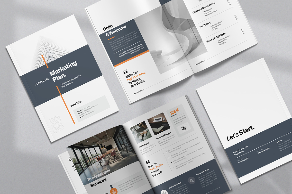 Marketing Plan Template, a Brochure Template by NorthPeak (Photo 2 of 9)