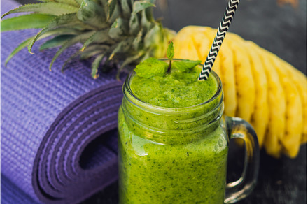 Green smoothies made of spinach and, a Food & Drink Photo by Elizaveta Galitskaya