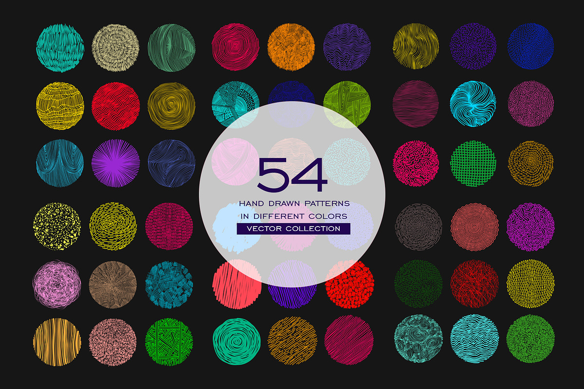 Нand drawn vector patterns, a Pattern Graphic by Vector photo shop (Photo 2 of 3)