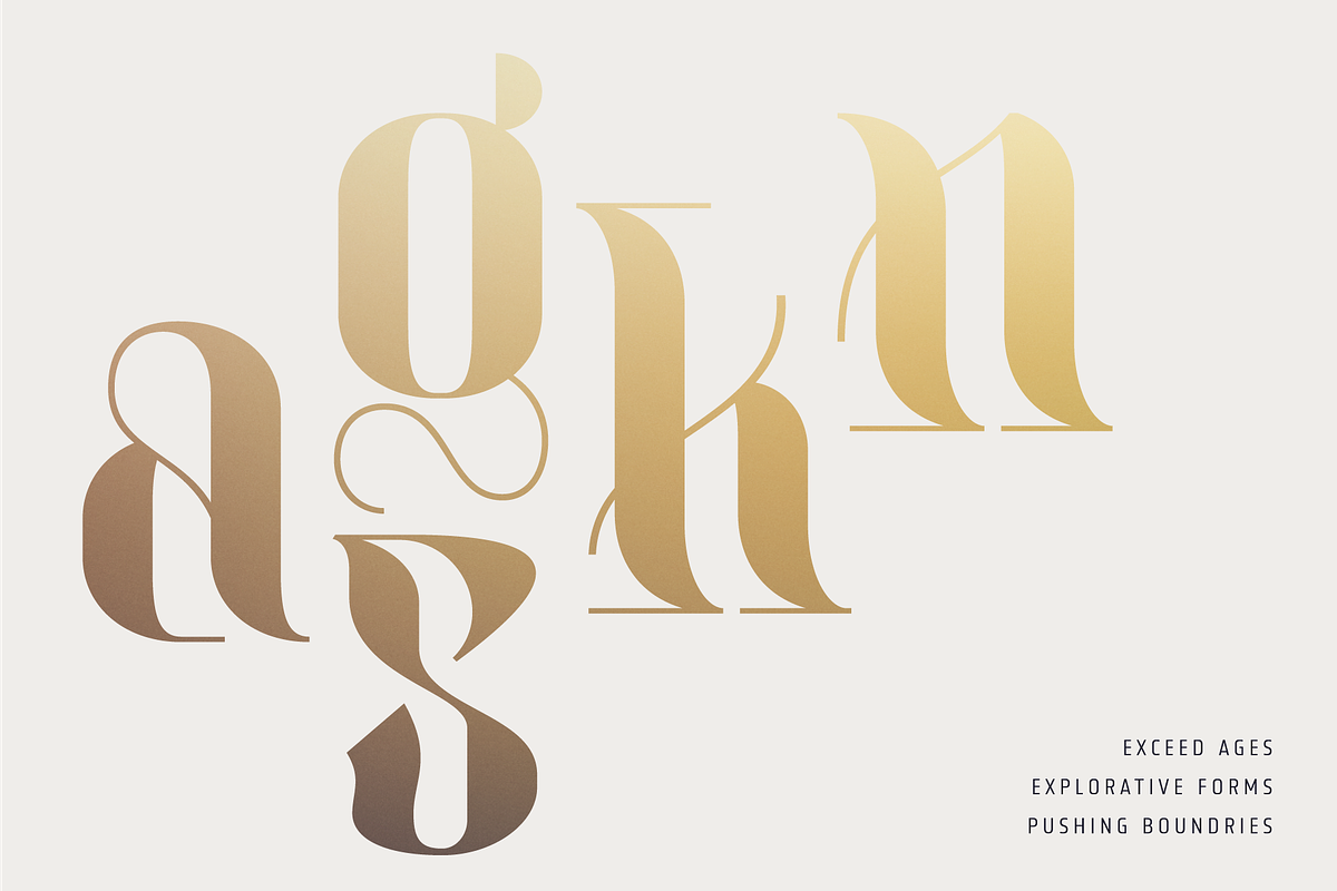 Realitas; Unique Experimental Font, a Serif Font by Eko Bimantara (Photo 3 of 9)
