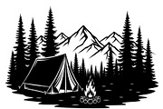 50 Camping Mountain Vector Bundle, an Illustration by jahid234 (Thumbnail 26 of 51)