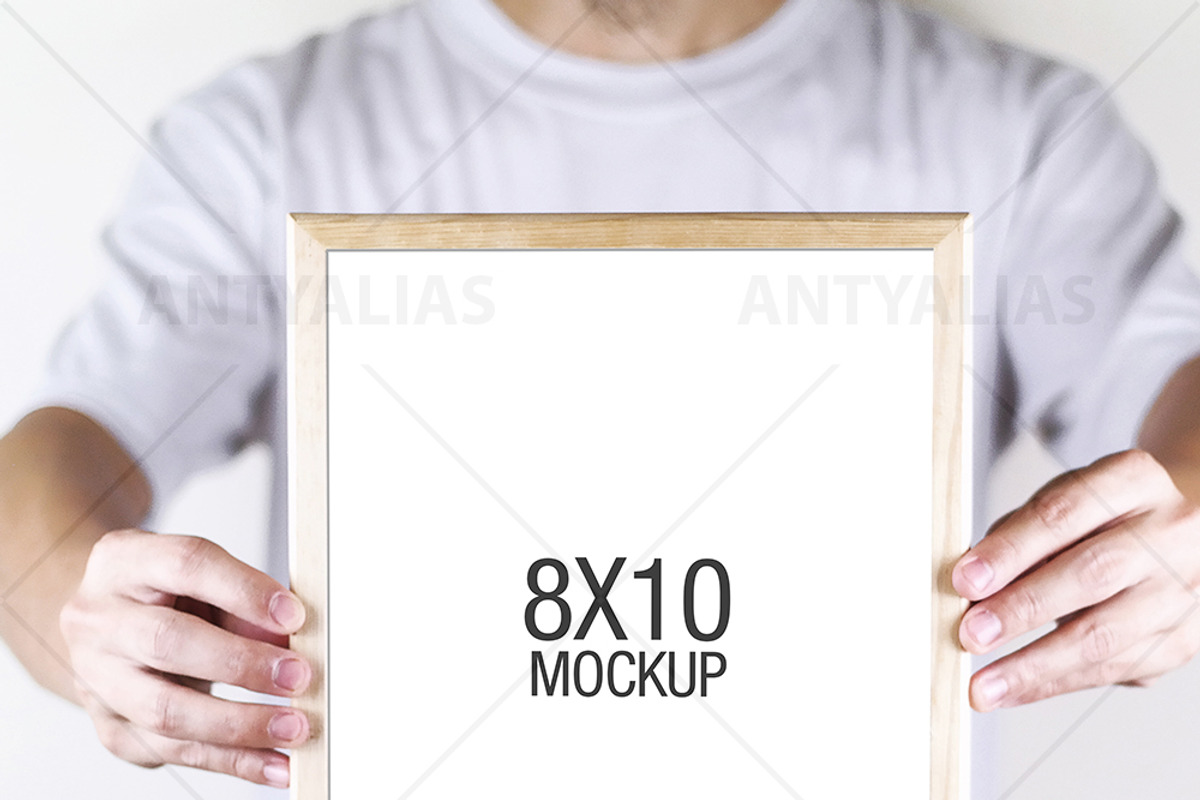 Holding Frame Mockup, a Print Template by antyalias store