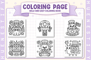 4th of July Bold Easy Coloring Book, a Seasonal Illustration by HueNestify (Thumbnail 3 of 4)