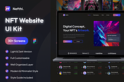 Nefthi - NFT Website UI Kit, an UI Kit Template by Moni Studio (Thumbnail 1 of 6)