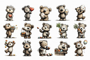 Whimsical Easter Teddy Bear Clipart, a Graphic by Libby Wishes (Thumbnail 4 of 7)