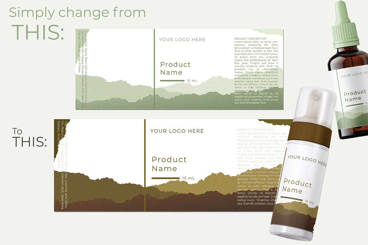 Clean Beauty Minimalist Label Design, an Illustration by scribblefave