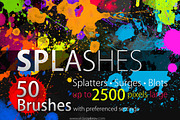 50 HQ SPLASHES PS Brush Set, a Brush Add-On by Eldar Zakirov's (Thumbnail 1 of 5)