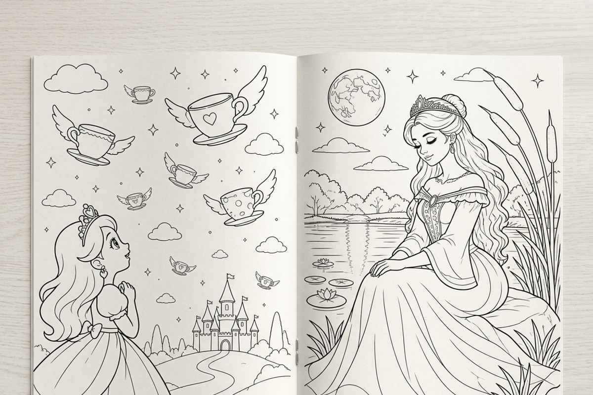 Magical Princess Coloring Book Vol38, a Person Illustration by ikarifq shop (Photo 6 of 7)