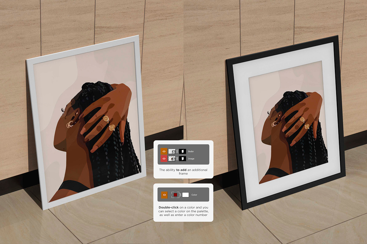 Photo Frame Mockups, a Print Template by Dikarte.Store (Photo 3 of 11)