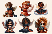TERRACOTTA ANGELS CLIPART PACK, a Person Illustration by Daring Digies (Thumbnail 3 of 7)
