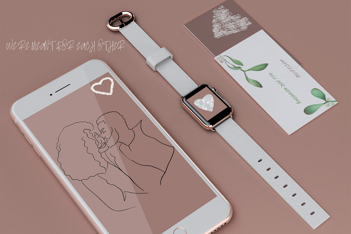 LOVE HEARTS KISSES. MODERN LINE ART, a Person Illustration by ArtOLB (Photo 2 of 12)