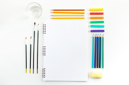 Sketchbook mockup stock photo containing above and art, an Arts & Entertainment Photo by MM Studio
