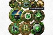 Saint Patrick Round Coaster Cliparts, a Decorative Illustration by ThatsDesignArt (Thumbnail 8 of 10)