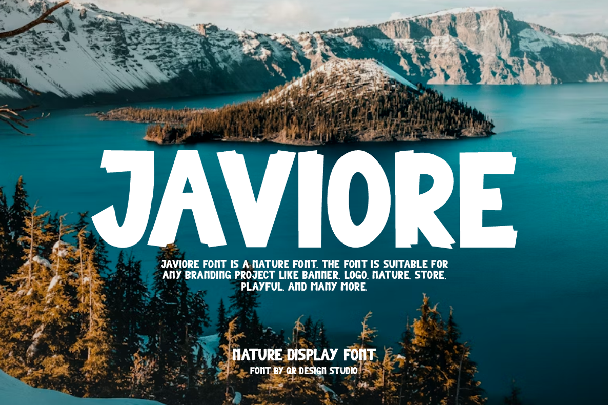 Javiore - Nature Font, a Sans Serif Font by QR Design Studio (Photo 1 of 7)