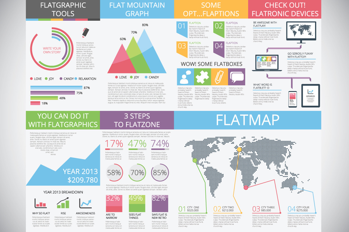 flat + infographics = flatgraphics, a Work Illustration by Infographic ...