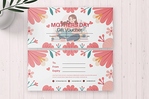 Mothers Day Gift Voucher, a Card Template by MightyDesign