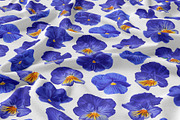 Blue Pansies Seamless Pattern, a Pattern Graphic by MarynaPetrovska (Thumbnail 5 of 11)