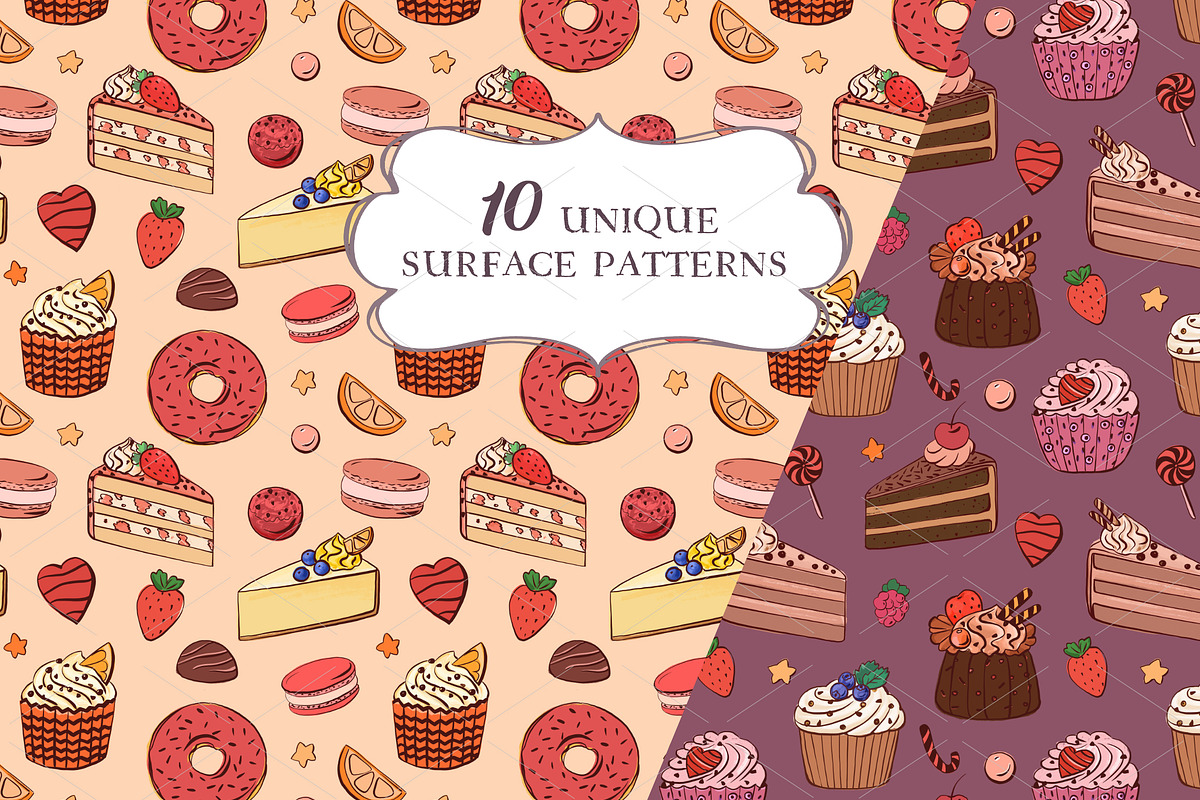 Cakes & Chocolate Patterns, a Pattern Graphic by Irina Diasli (Photo 5 of 7)
