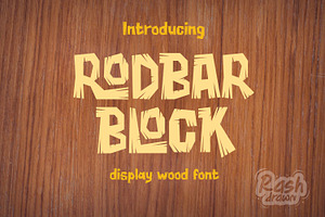 Rodbar Block, a Font by Rashdrawn